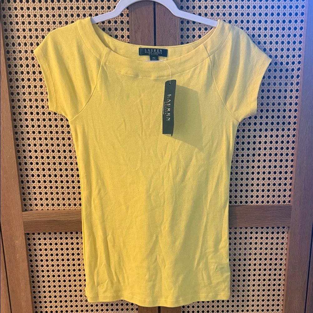 Ralph Lauren Women's Sunny Yellow Short Sleeve Tee
